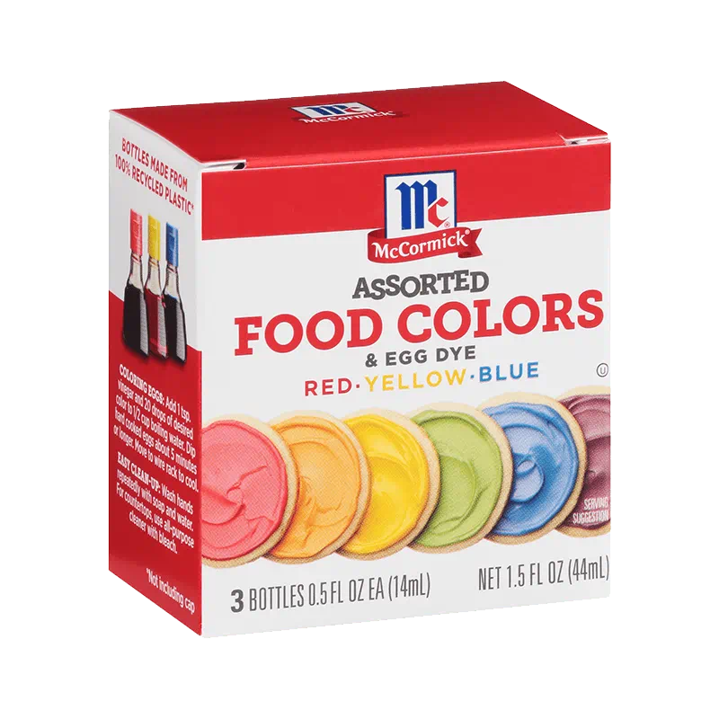 assorted food color and egg dye