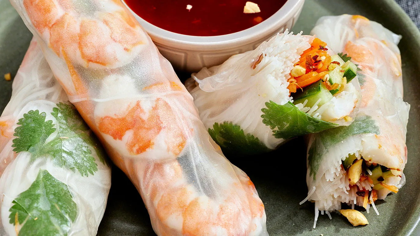 Shrimp and Vegetable Spring Rolls