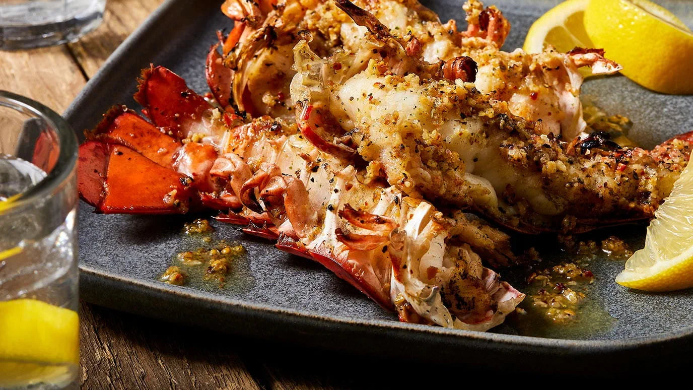 Grilled Lobster Tails with Garlic Butter