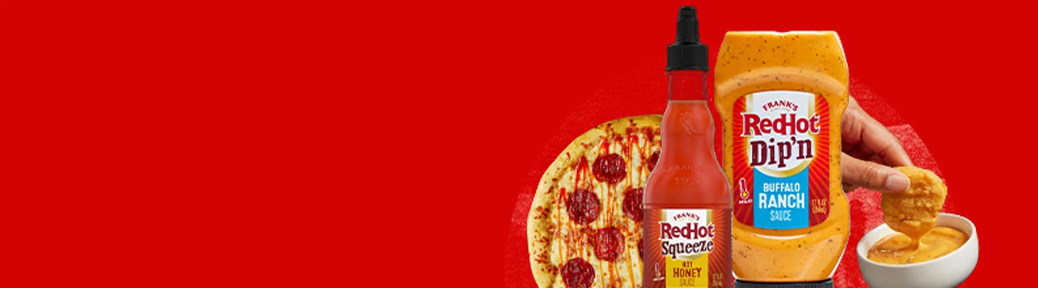 Frank's Hot Honey Squeeze Sauce and Frank's RedHot Buffalo Ranch Dip'n Sauce
