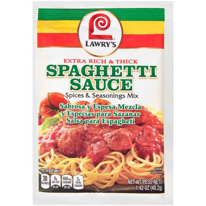 Lawry's® Extra Rich & Thick Spaghetti Mix, 1.42 oz (6-Pack)