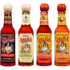 Cholula Variety Pack, 4-Count (Extra Hot, Reserva, Sweet Habanero, Chili Garlic)