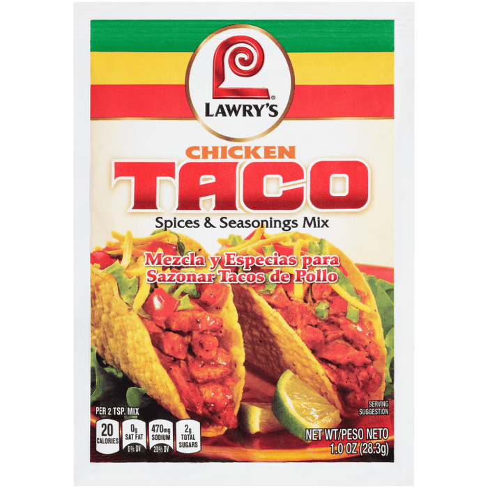 Lawry's® Chicken Taco Spices & Seasonings, 1 oz (6-Pack)