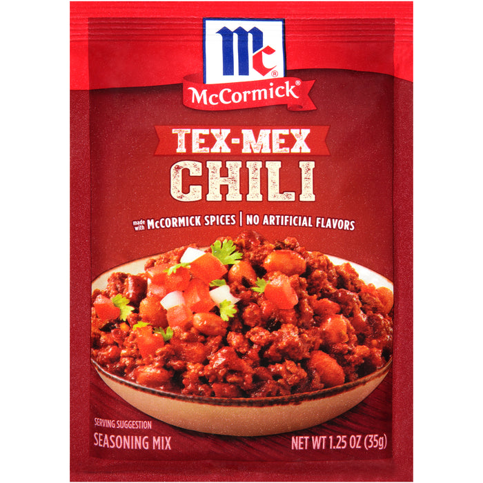 McCormick® Tex-Mex Chili Seasoning Mix, 1.25 oz (6-Pack)