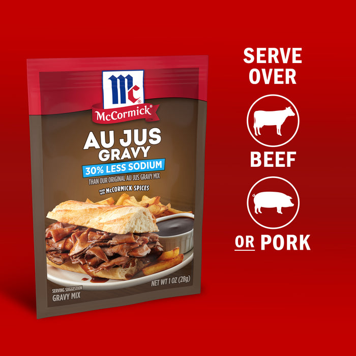 McCormick® Au Jus Gravy, 30% Less Sodium Gravy Mix, 1 oz