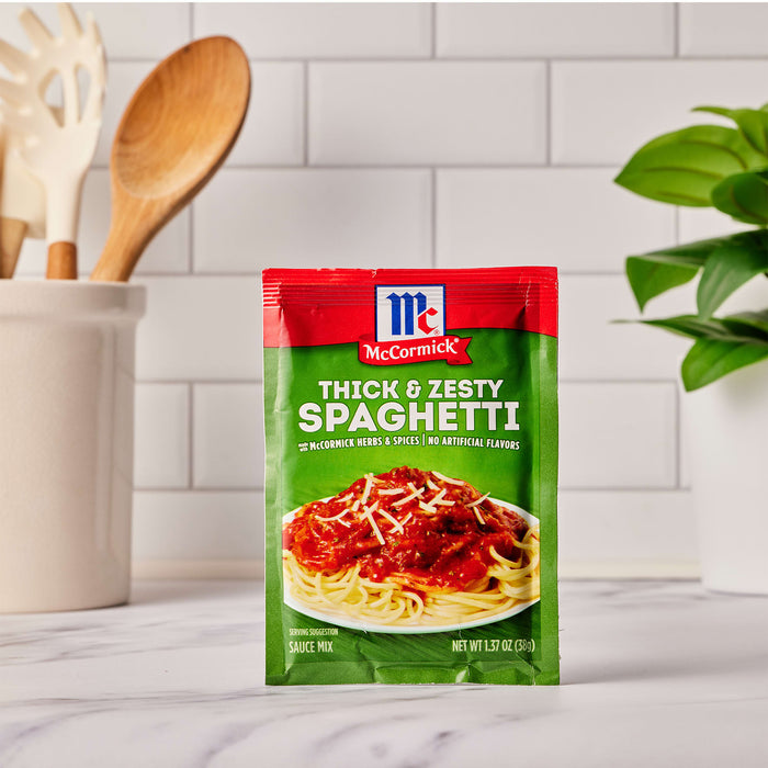 McCormick® Thick And Zesty Spaghetti Sauce Seasoning Mix, 1.37 oz (6-Pack)