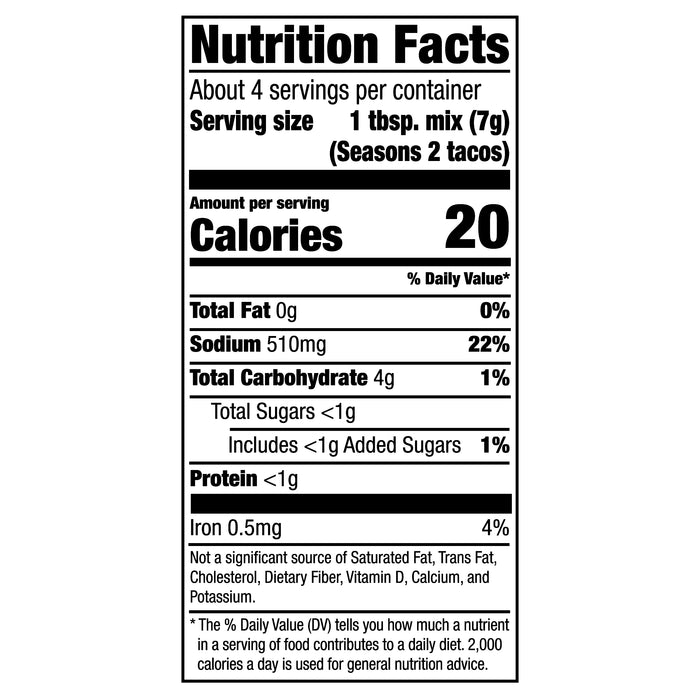 McCormick® Mexican Style Street Corn Taco Seasoning Mix, 1 oz