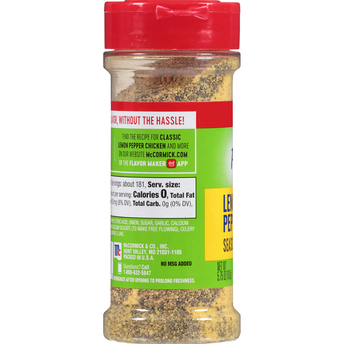 McCormick® Perfect Pinch® Lemon Pepper Seasoning, 5.75 oz