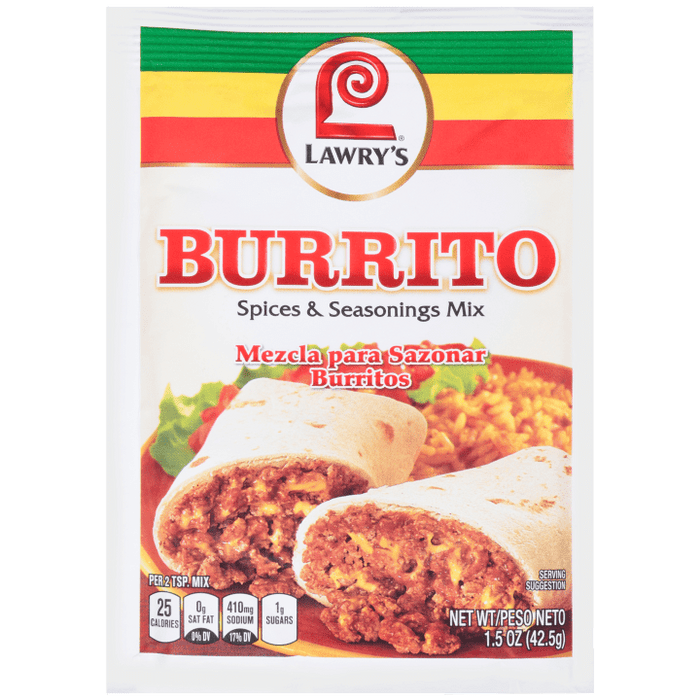 Lawry's® Burrito Seasoning Mix, 1.5 oz (6-Pack)