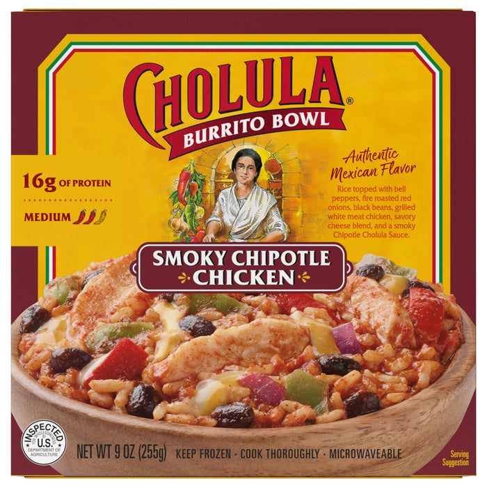 Cholula® Smoky Chipotle Chicken Frozen Burrito Bowl, 9 oz