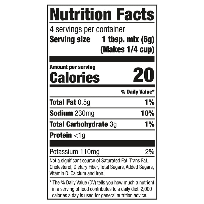 McCormick® 30% Less Sodium Brown Gravy Seasoning Mix, 0.87 oz