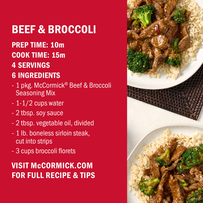 McCormick® Beef & Broccoli Seasoning Mix, 1.37 oz (6-Pack)