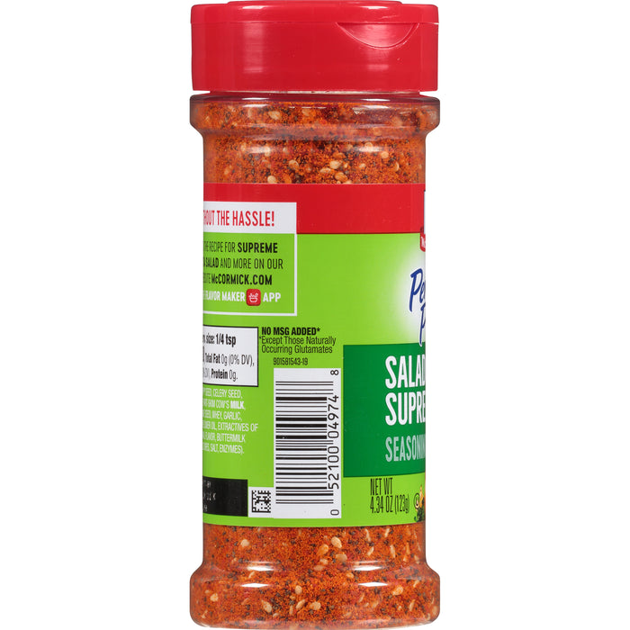 McCormick® Perfect Pinch® Gluten Free Salad Supreme Seasoning, 4.34 oz