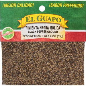 El Guapo® Ground Black Pepper (Pimienta Negra Molida), 1.25 oz