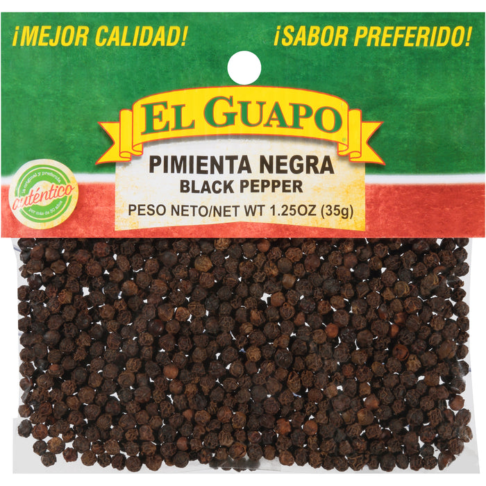 El Guapo® Whole Black Pepper (Pimienta Negra Entera), 1.25 oz