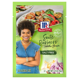 McCormick® Salt Free Sauté Business by Tabitha Brown Seasoning Mix, 1.25 oz (6-Pack)