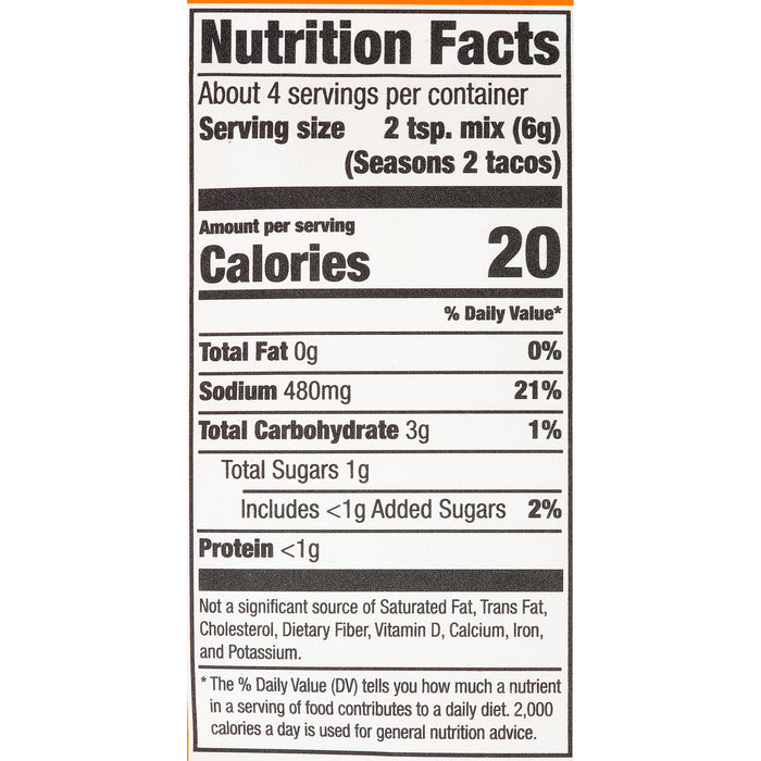 McCormick® Street Taco Southwest Ranch Chicken Seasoning Mix, 0.87 oz (6-Pack)