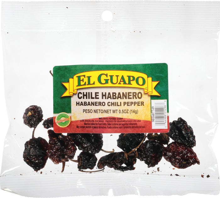 El Guapo® Whole Habanero Chili Pods (Habanero Entero), 0.5 oz