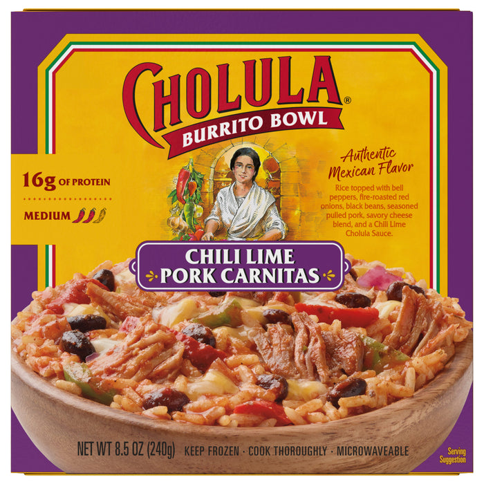 Cholula® Chili Lime Carnitas Frozen Burrito Bowl, 8.5 oz