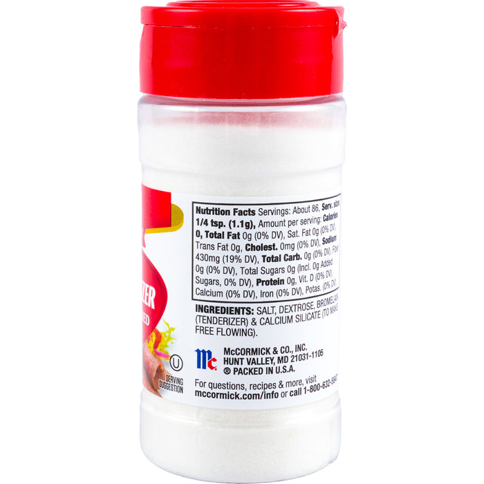 McCormick® Non-Seasoned Meat Tenderizer, 3.37 oz