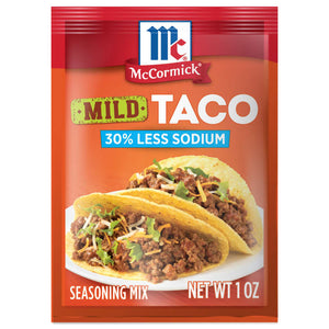 McCormick® 30% Less Sodium Mild Taco Seasoning Mix, 1 oz (6-Pack)