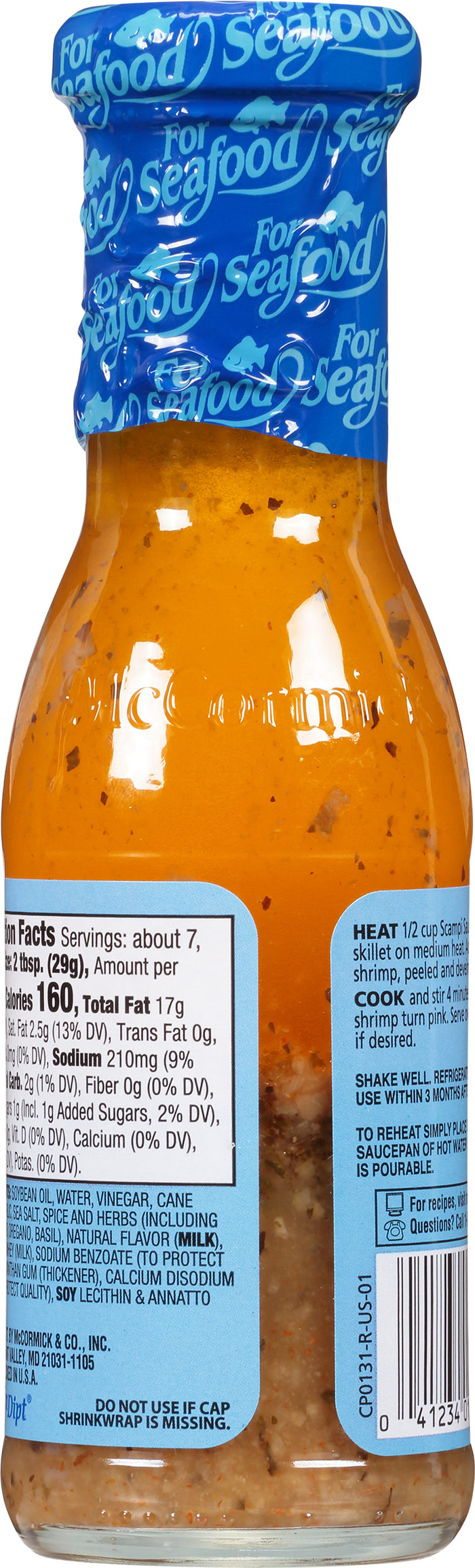 McCormick® Golden Dipt® Scampi Seafood Sauce, 7.5 oz