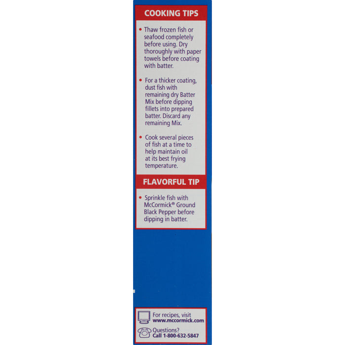 McCormick® Golden Dipt® Fish 'n Chips Seafood Batter Mix, 10 oz