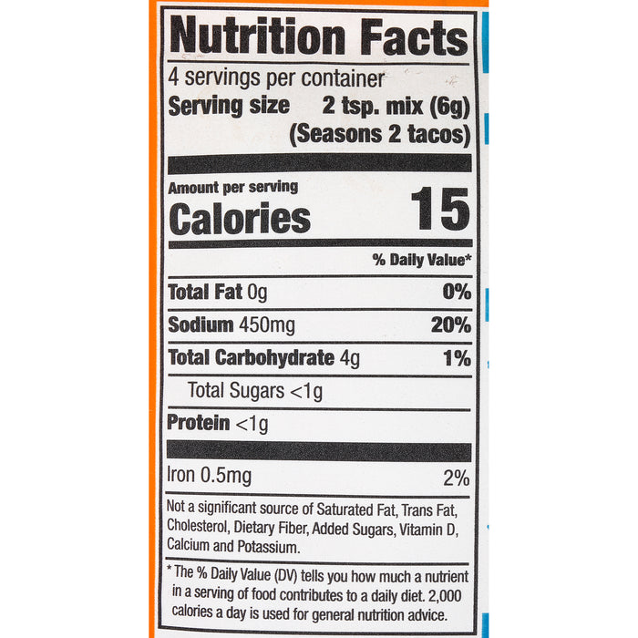 McCormick® Street Taco Carne Asada Seasoning Mix, 0.87 oz (6-Pack)