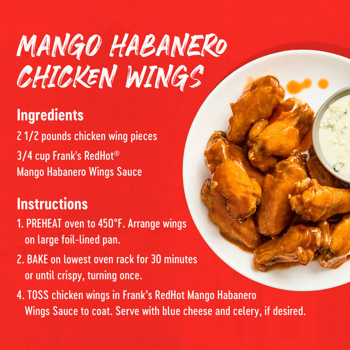 Frank's RedHot® Mango Habanero Wings Sauce, 12 fl oz