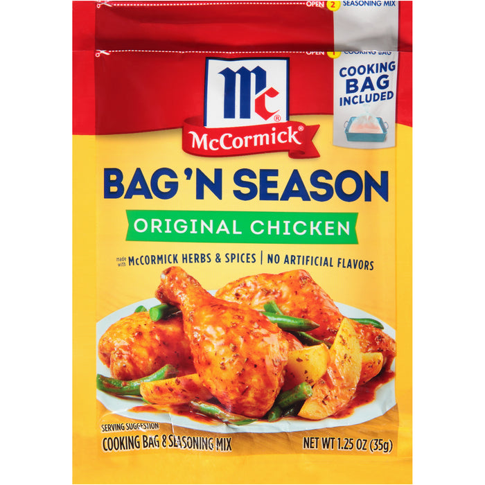 McCormick® Bag 'n Season® Original Chicken Cooking Bag & Seasoning Mix, 1.25 oz (6-Pack)