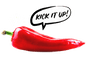 chili pepper saying kick it up