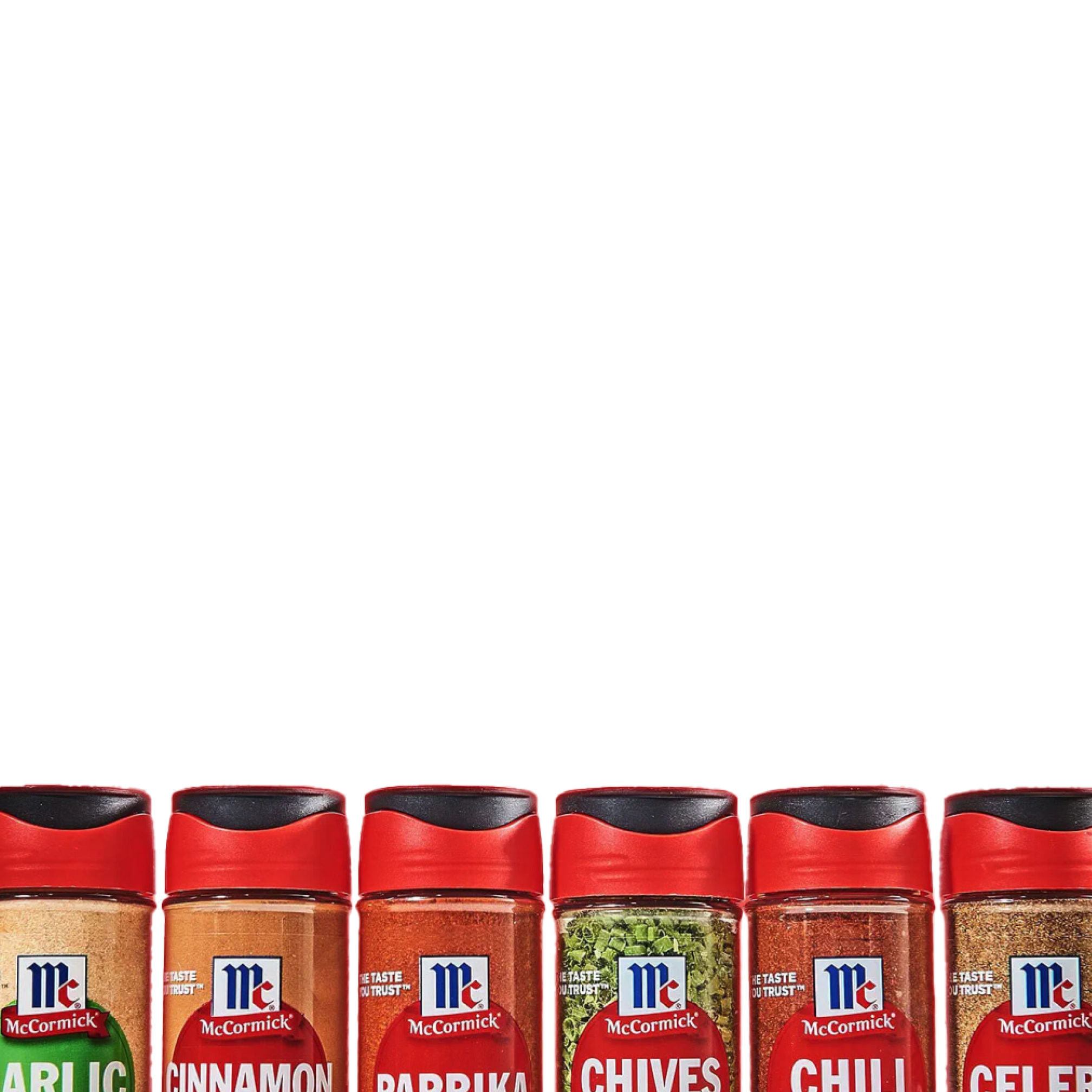 seasonings and spice bottles