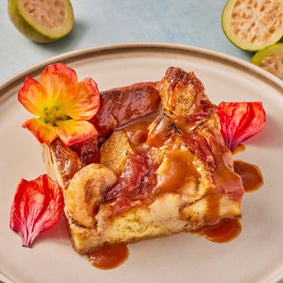 Banana Guava Coconut Bread Pudding