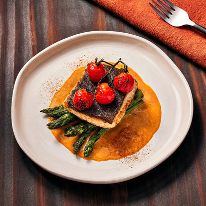 Blackened Halibut with Smoky Cream Sauce