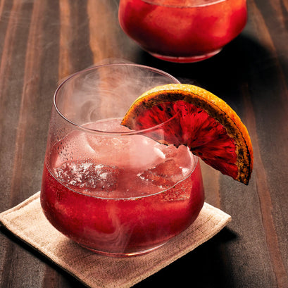 Smoked Strawberry Negroni Spritz