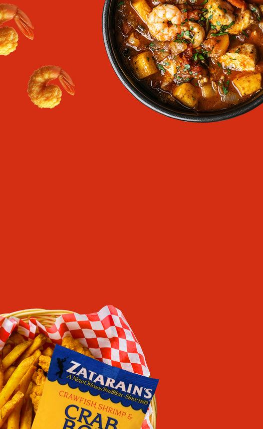 bowls of food on red background