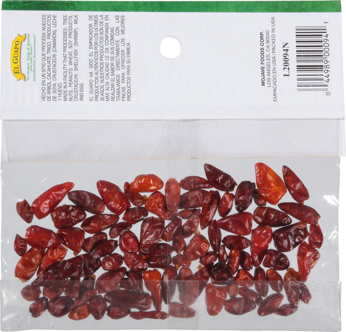 El Guapo® Whole Pequin Chili Peppers (Chile Pequin Entero), 0.25 oz