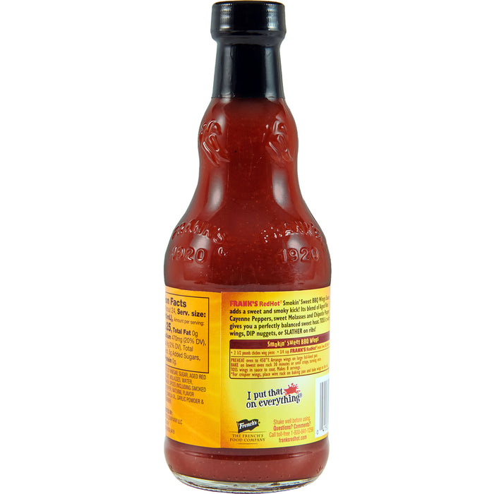 Frank's RedHot® Smokin' Sweet BBQ Wings Sauce, 12 fl oz (2-Pack)