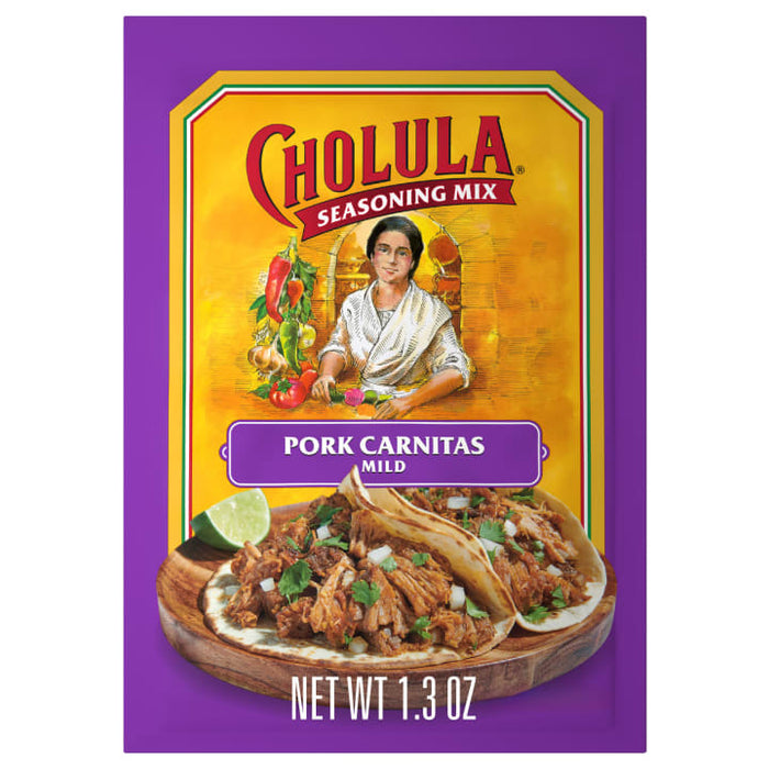 Cholula® Pork Carnitas - Mild Seasoning Mix, 1.3 oz (6-Pack)