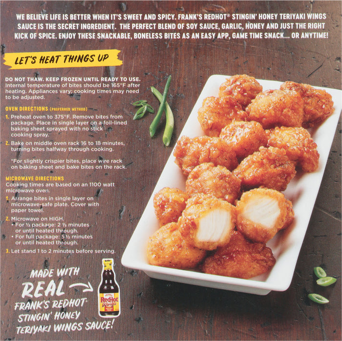 Frank's RedHot® Stingin Honey Teriyaki Frozen Chicken Bites, 15 oz