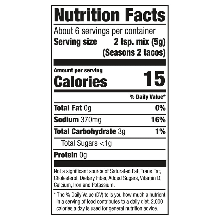 McCormick® Cheesy Taco Seasoning Mix, 1.12 oz (6-Pack)