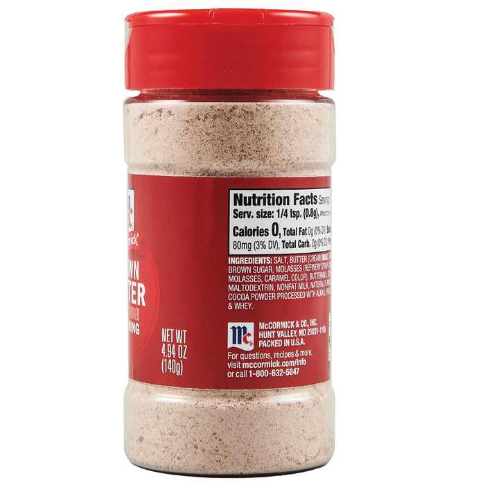 McCormick® Brown Butter Naturally Flavored Seasoning, 4.94 oz