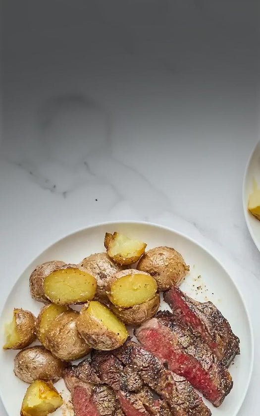steak and potatoes