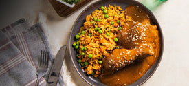 mole chicken with rice