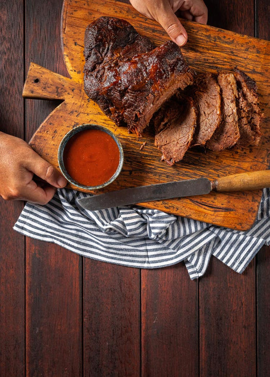 brisket on cutting board