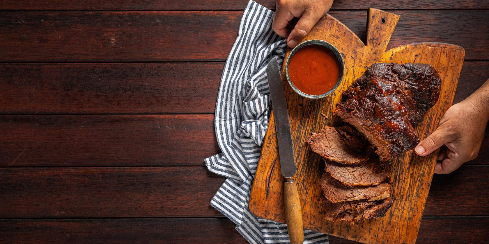 brisket on cutting board