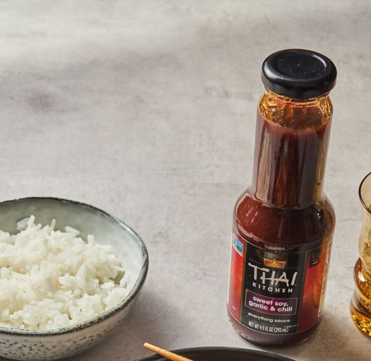 thai kitchen sauce and rice