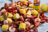 seafood boil on table