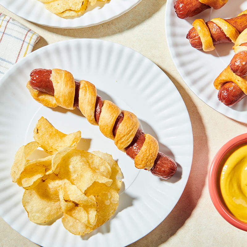 Croissant wrapped hot dogs 2025
