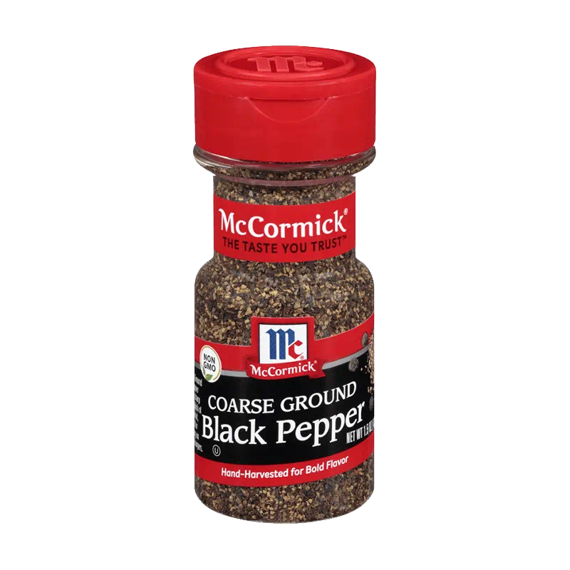 McCormick® Black Pepper, Coarse Ground (pimienta negra molida gruesa)